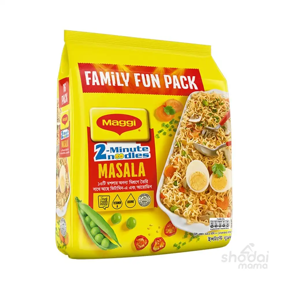 Nestle Maggi 2-Minute Masala Instant Noodles 16 Pack - 992gm